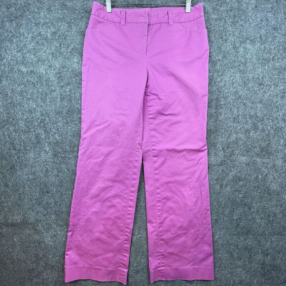 Lilly Pulitzer Pants Womens 8 Pink Trousers Palm Straight Casual Golf Career - Picture 1 of 9